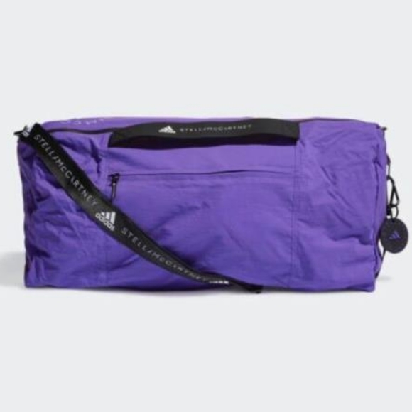 🇺🇲 ADÍDAS by Stella McCartney Studio Bag in Active Purple/Black Duffle Bag - Picture 5 of 12